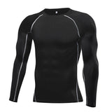 Men Compression Running T Shirt Fitness Tight Long Sleeve Sport tshirt Training Jogging Shirts Gym Sportswear Quick Dry rashgard