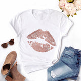 Women Plus Size Harajuku Tops Summer Tops Graphic Tees Women Lips Kawaii T-shirt Clothes Girl Mouse T Shirt ,Drop Shipping