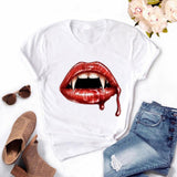 Women Plus Size Harajuku Tops Summer Tops Graphic Tees Women Lips Kawaii T-shirt Clothes Girl Mouse T Shirt ,Drop Shipping