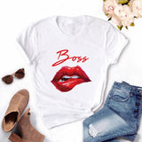 Women Plus Size Harajuku Tops Summer Tops Graphic Tees Women Lips Kawaii T-shirt Clothes Girl Mouse T Shirt ,Drop Shipping