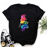 Women Plus Size Harajuku Tops Summer Tops Graphic Tees Women Lips Kawaii T-shirt Clothes Girl Mouse T Shirt ,Drop Shipping