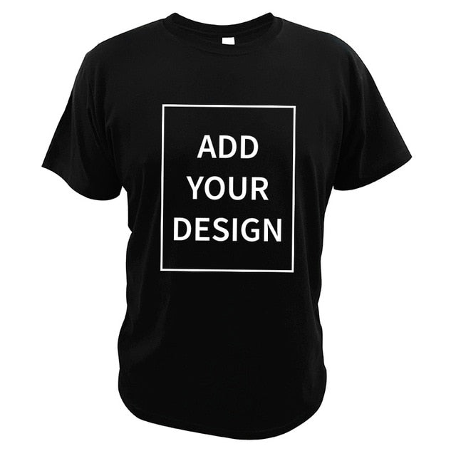 EU Size 100% Cotton Custom T Shirt Make Your Design Logo Text Men Women Print