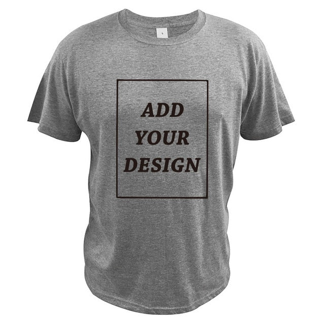 EU Size 100% Cotton Custom T Shirt Make Your Design Logo Text Men Women Print