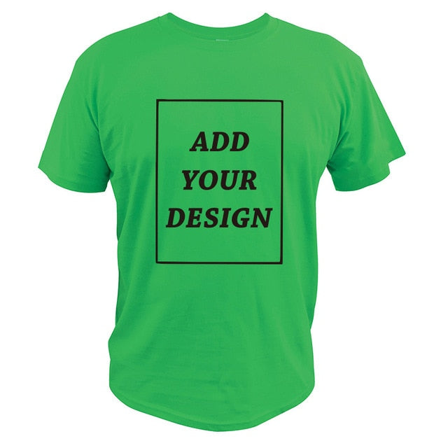 EU Size 100% Cotton Custom T Shirt Make Your Design Logo Text Men Women Print