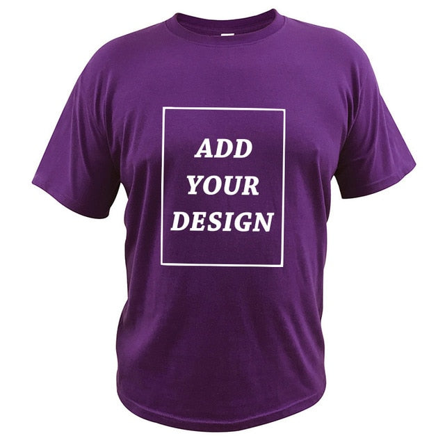 EU Size 100% Cotton Custom T Shirt Make Your Design Logo Text Men Women Print