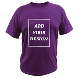 EU Size 100% Cotton Custom T Shirt Make Your Design Logo Text Men Women Print