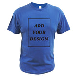 EU Size 100% Cotton Custom T Shirt Make Your Design Logo Text Men Women Print