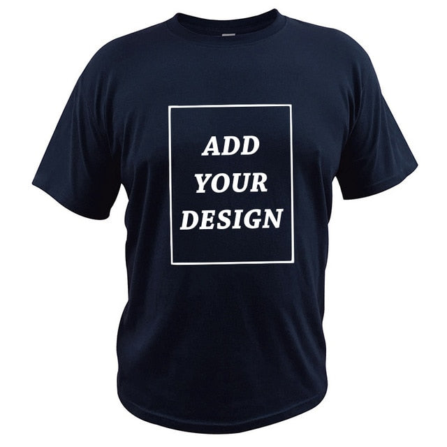 EU Size 100% Cotton Custom T Shirt Make Your Design Logo Text Men Women Print