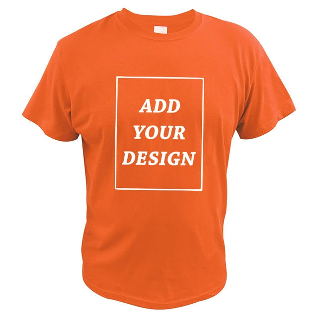EU Size 100% Cotton Custom T Shirt Make Your Design Logo Text Men Women Print