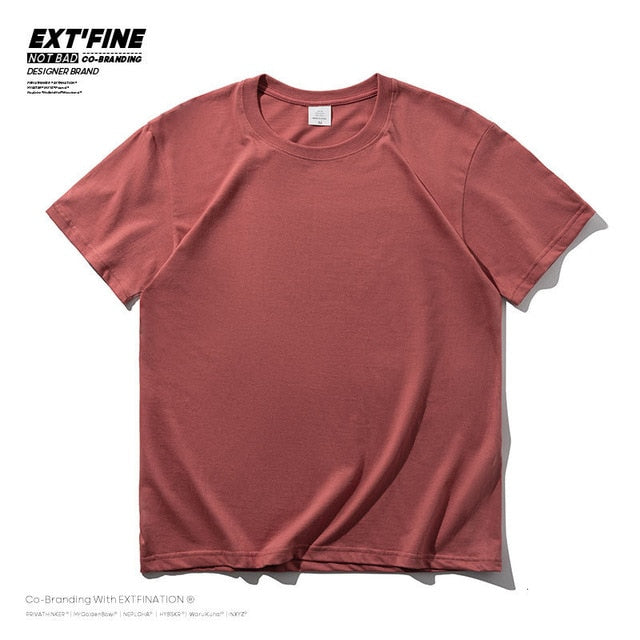 Combed Cotton Short Sleeve T-shirt Men 2021 Summer Casual Tshirt