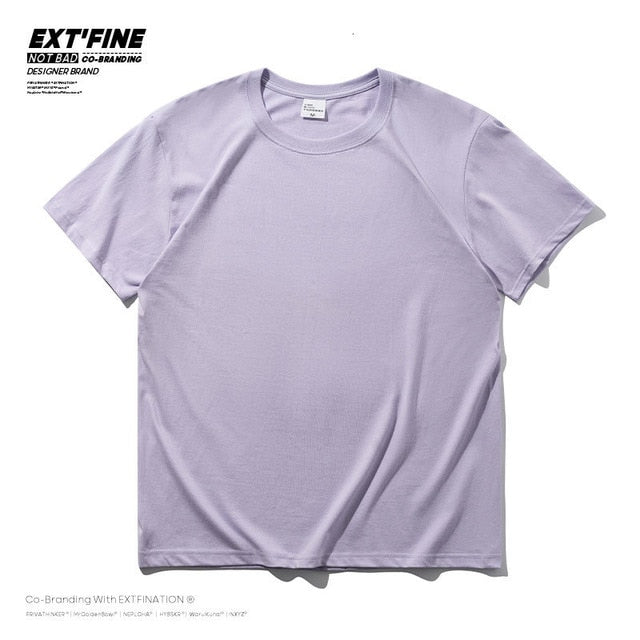 Combed Cotton Short Sleeve T-shirt Men 2021 Summer Casual Tshirt