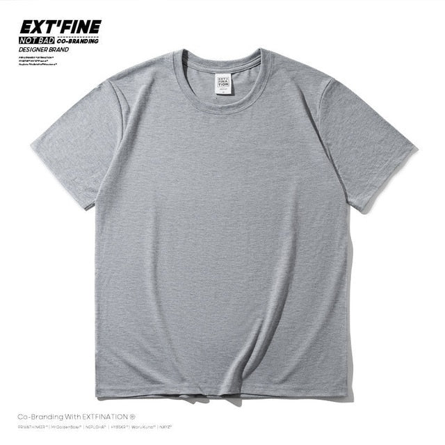 Combed Cotton Short Sleeve T-shirt Men 2021 Summer Casual Tshirt