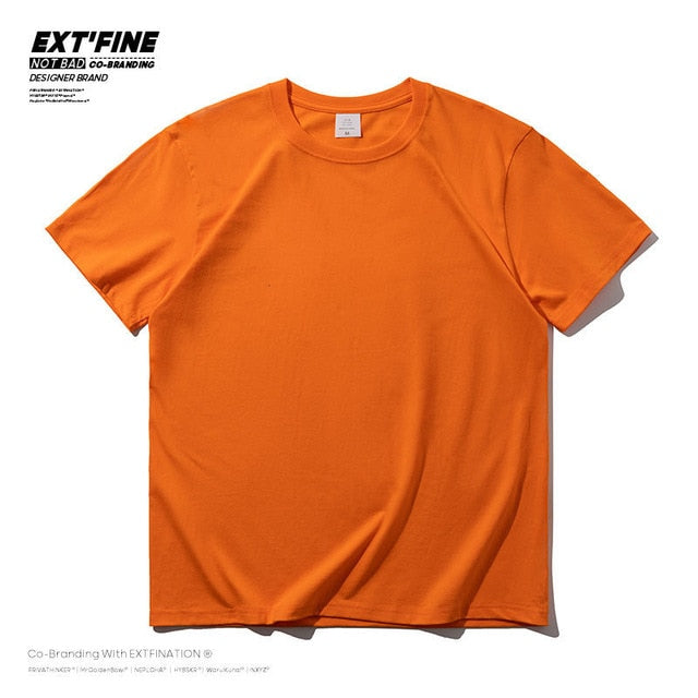 Combed Cotton Short Sleeve T-shirt Men 2021 Summer Casual Tshirt