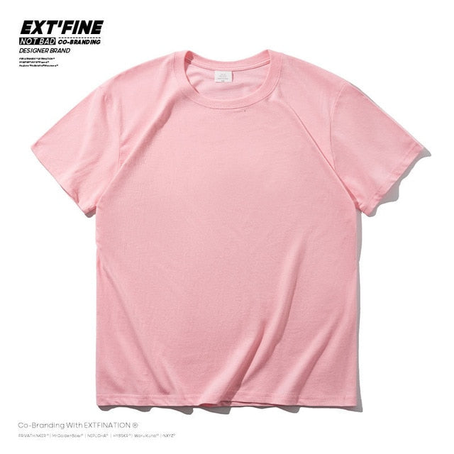 Combed Cotton Short Sleeve T-shirt Men 2021 Summer Casual Tshirt