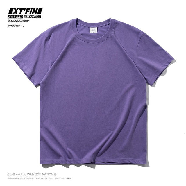 Combed Cotton Short Sleeve T-shirt Men 2021 Summer Casual Tshirt