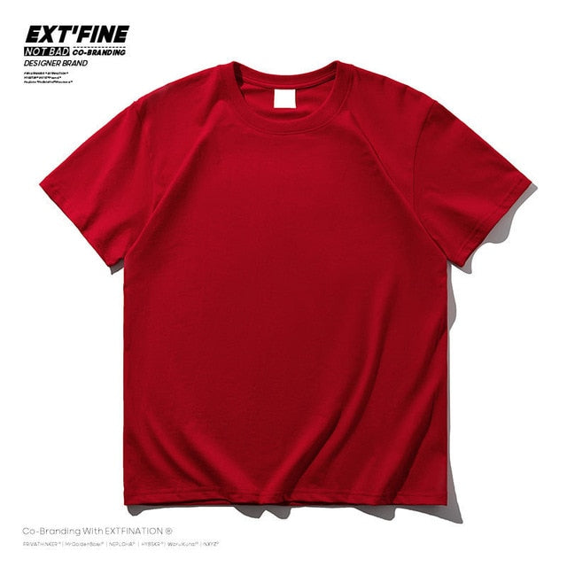 Combed Cotton Short Sleeve T-shirt Men 2021 Summer Casual Tshirt