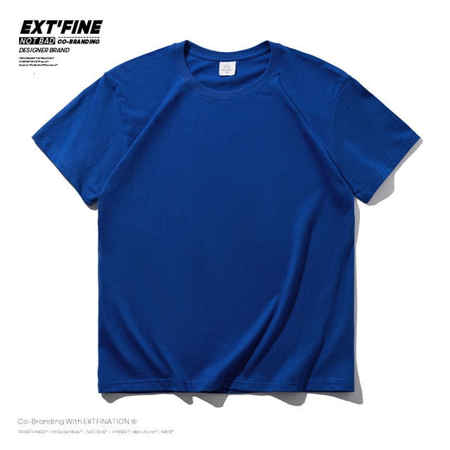 Combed Cotton Short Sleeve T-shirt Men 2021 Summer Casual Tshirt