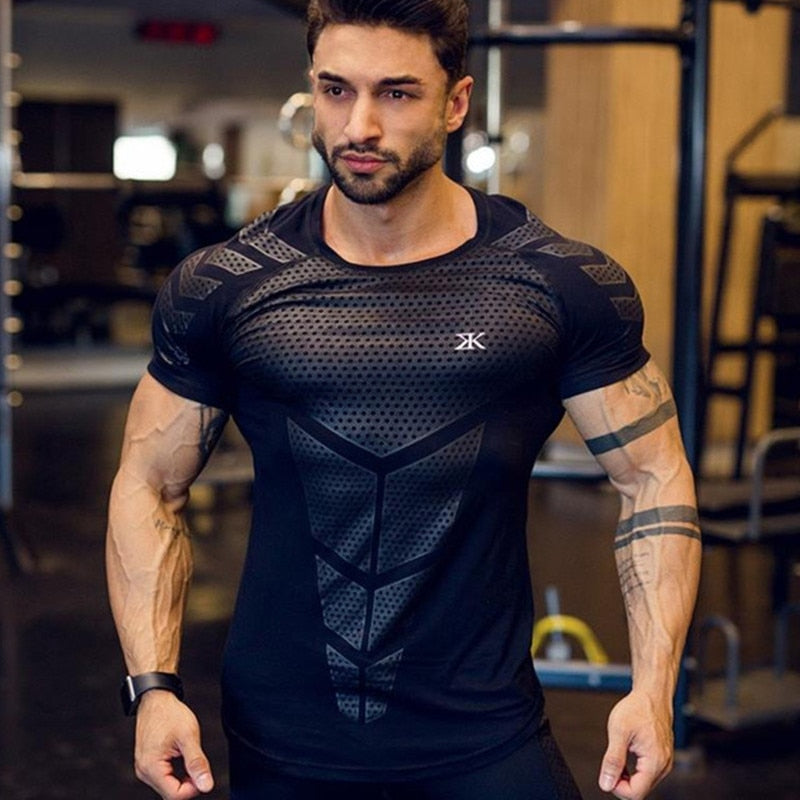 2021 New large-type Men Compression T-shirt men