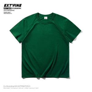 Combed Cotton Short Sleeve T-shirt Men 2021 Summer Casual Tshirt