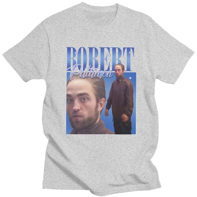 Funny Robert Pattinson Standing Meme T Shirt Men Pre-shrunk Cotton Tee Tops Rob Tshirts
