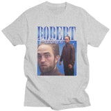 Funny Robert Pattinson Standing Meme T Shirt Men Pre-shrunk Cotton Tee Tops Rob Tshirts