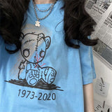 Women Oversize T Shirt White Cartoon Female Kawaii Tops Tee Short Sleeve Fashion Summer Funny T-Shirt For Girl Hip Hop Clothes