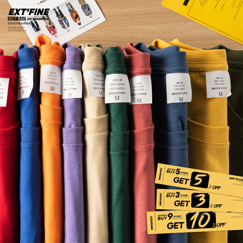 Combed Cotton Short Sleeve T-shirt Men 2021 Summer Casual Tshirt
