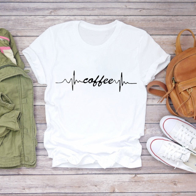 Women T-shirts Love Watercolor Heart 90s Printing Summer Autumn Print Lady Womens Stylish T Top Shirt Girl Tee T-Shirt