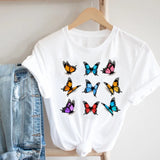 Women Printing Clothing Wine Lady Short Sleeve Casual 90s Cartoon Fashion Clothes Print Tee Top Tshirt Female Graphic T-shirt