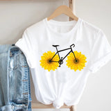Women Printing Clothing Wine Lady Short Sleeve Casual 90s Cartoon Fashion Clothes Print Tee Top Tshirt Female Graphic T-shirt