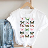 Women Printing Clothing Wine Lady Short Sleeve Casual 90s Cartoon Fashion Clothes Print Tee Top Tshirt Female Graphic T-shirt
