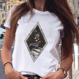 Women Graphic Star Printing Cute Summer Spring 90s Style Casual Fashion Aesthetic Print Female Clothes Tops Tees Tshirt T-Shirt