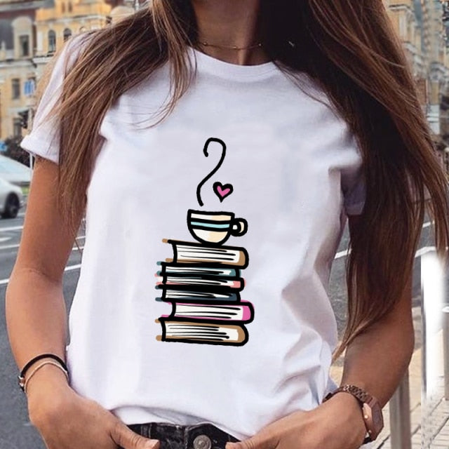 Women Graphic Star Printing Cute Summer Spring 90s Style Casual Fashion Aesthetic Print Female Clothes Tops Tees Tshirt T-Shirt