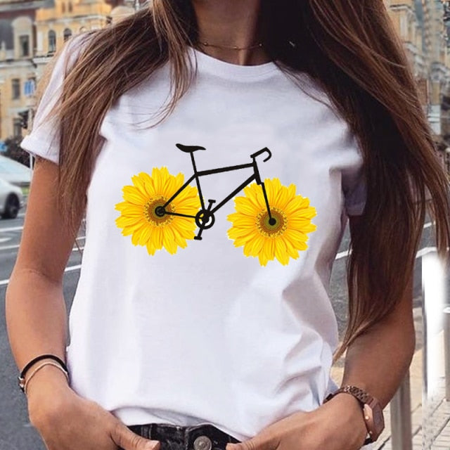 Women Graphic Star Printing Cute Summer Spring 90s Style Casual Fashion Aesthetic Print Female Clothes Tops Tees Tshirt T-Shirt