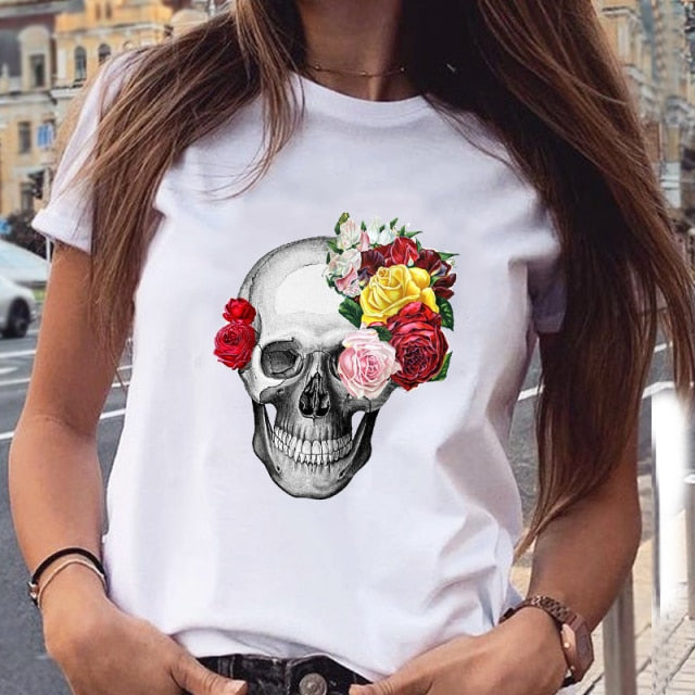 Women Graphic Star Printing Cute Summer Spring 90s Style Casual Fashion Aesthetic Print Female Clothes Tops Tees Tshirt T-Shirt