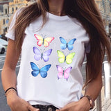 Women Graphic Star Printing Cute Summer Spring 90s Style Casual Fashion Aesthetic Print Female Clothes Tops Tees Tshirt T-Shirt