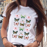 Women Graphic Star Printing Cute Summer Spring 90s Style Casual Fashion Aesthetic Print Female Clothes Tops Tees Tshirt T-Shirt
