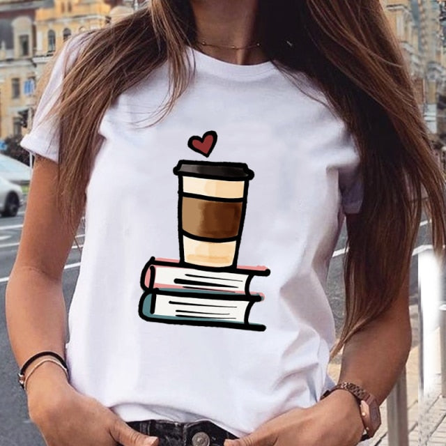 Women Graphic Star Printing Cute Summer Spring 90s Style Casual Fashion Aesthetic Print Female Clothes Tops Tees Tshirt T-Shirt