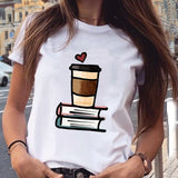 Women Graphic Star Printing Cute Summer Spring 90s Style Casual Fashion Aesthetic Print Female Clothes Tops Tees Tshirt T-Shirt