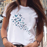 Women Graphic Star Printing Cute Summer Spring 90s Style Casual Fashion Aesthetic Print Female Clothes Tops Tees Tshirt T-Shirt