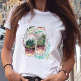 Women Graphic Star Printing Cute Summer Spring 90s Style Casual Fashion Aesthetic Print Female Clothes Tops Tees Tshirt T-Shirt