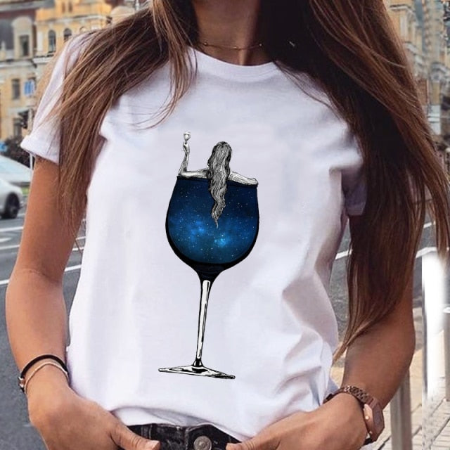 Women Graphic Star Printing Cute Summer Spring 90s Style Casual Fashion Aesthetic Print Female Clothes Tops Tees Tshirt T-Shirt