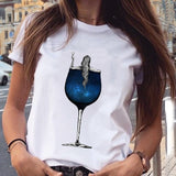 Women Graphic Star Printing Cute Summer Spring 90s Style Casual Fashion Aesthetic Print Female Clothes Tops Tees Tshirt T-Shirt