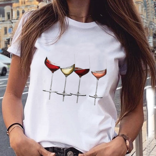 Women Graphic Star Printing Cute Summer Spring 90s Style Casual Fashion Aesthetic Print Female Clothes Tops Tees Tshirt T-Shirt