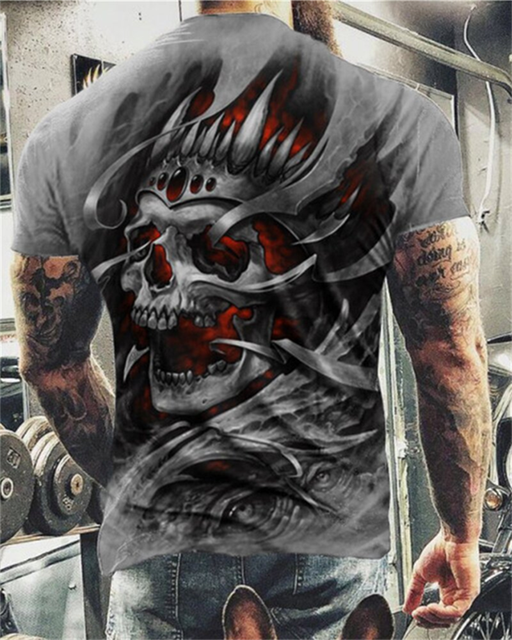 2021 Summer New Skull Printed T Shirt