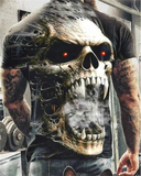 2021 Summer New Skull Printed T Shirt