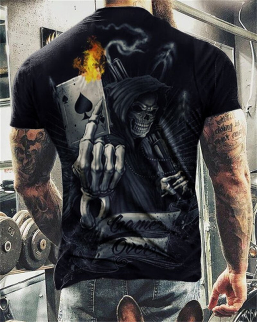 2021 Summer New Skull Printed T Shirt
