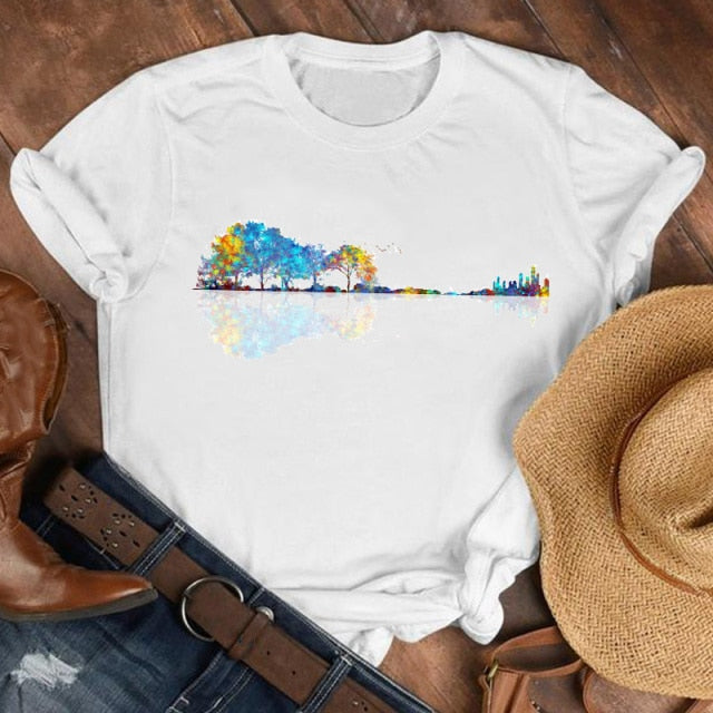 Women Lady Cartoon Butterfly Floral Elegant 2020 Fall Autumn Shirt Clothes Tshirt Tee Womens Top Female Print T Graphic T-shirt