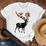 Women Lady Cartoon Butterfly Floral Elegant 2020 Fall Autumn Shirt Clothes Tshirt Tee Womens Top Female Print T Graphic T-shirt