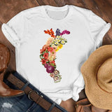 Women Lady Cartoon Butterfly Floral Elegant 2020 Fall Autumn Shirt Clothes Tshirt Tee Womens Top Female Print T Graphic T-shirt